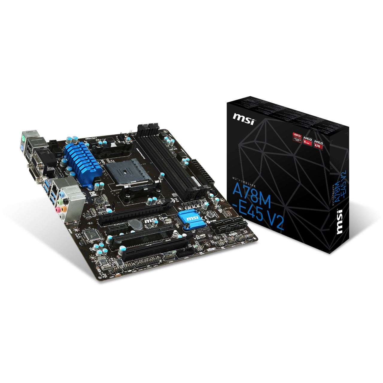 MSI A78M-E45 V2 AMD A78 So.FM2+ Dual Channel DDR3 mATX Retail ...