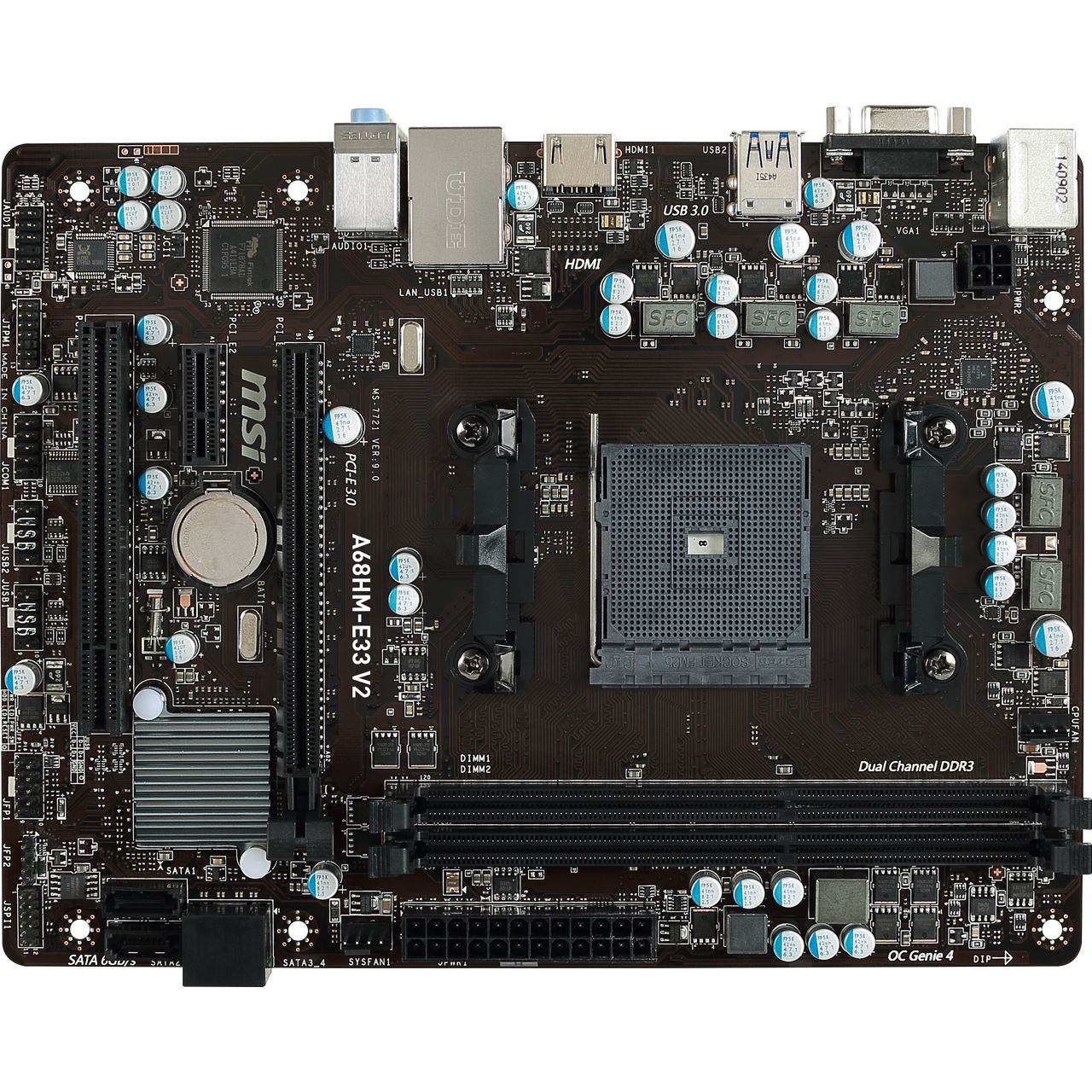 MSI A68HM-E33 V2 AMD A68H So.FM2+ Dual Channel DDR3 mATX Retail ...