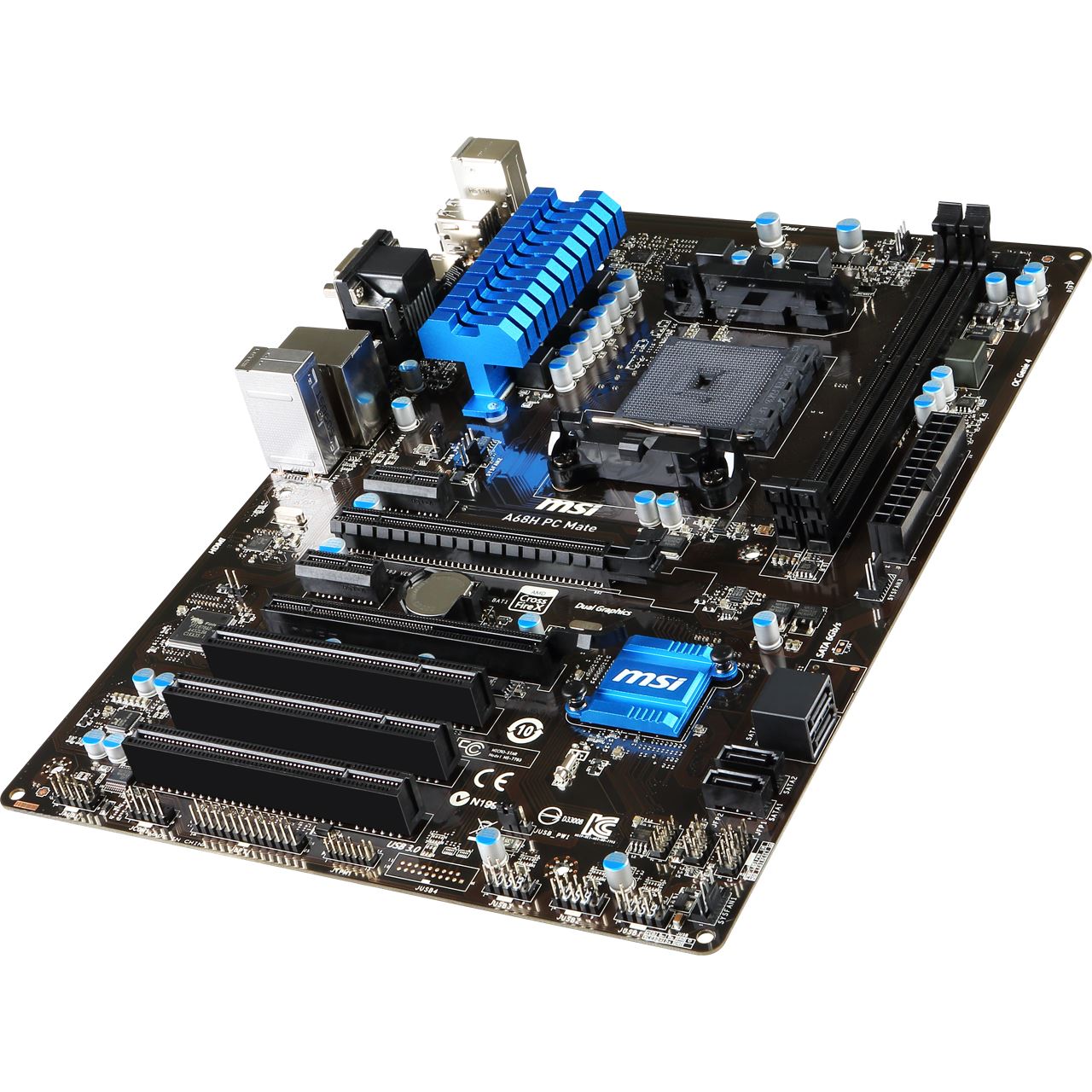MSI A68H PC Mate AMD A68H So.FM2+ Dual Channel DDR3 ATX Retail ...