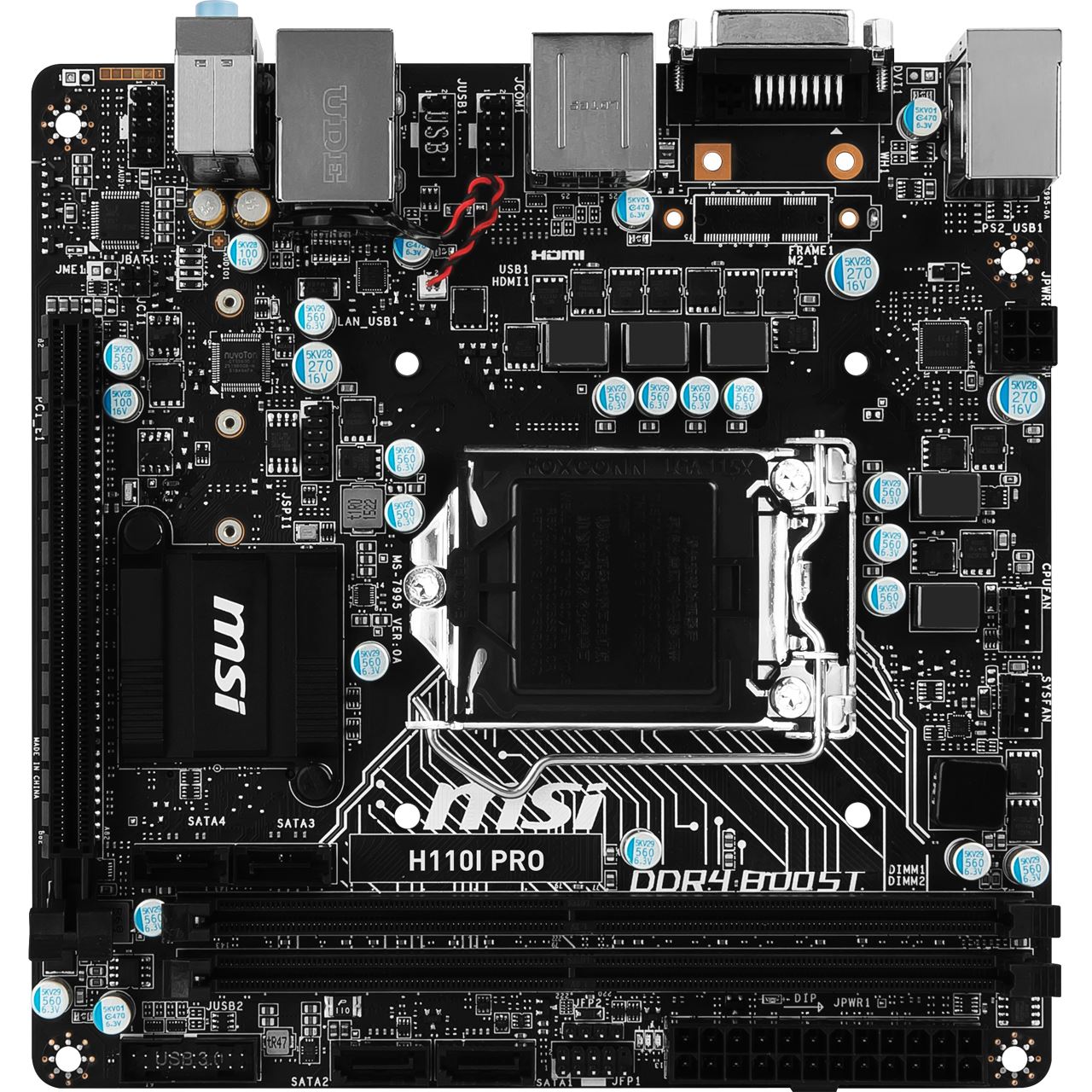 MSI H110I PRO Intel H110 So.1151 Dual Channel DDR4 Mini-ITX Retail ...