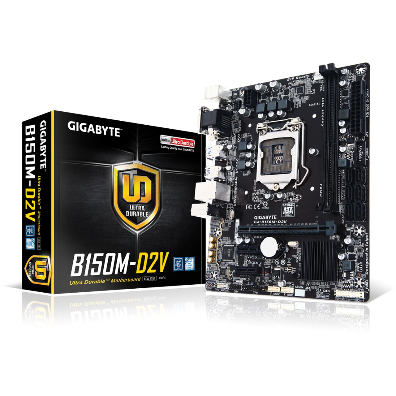 Gigabyte GA-B150M-D2V Intel B150 So.1151 Dual Channel DDR4 mATX Retail ...
