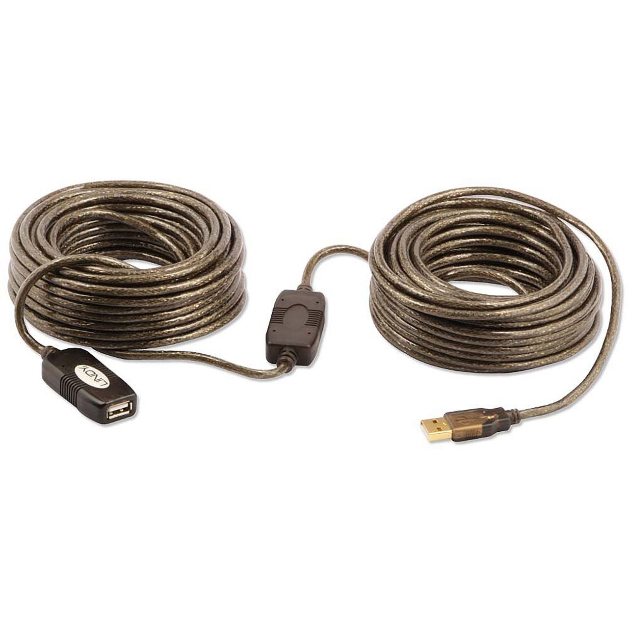 LINDY USB 2.0 Aktiv-Verlängerungskabel – 12 Meter, Für Lange Distanzen Zwischen PC & USB-Geräten