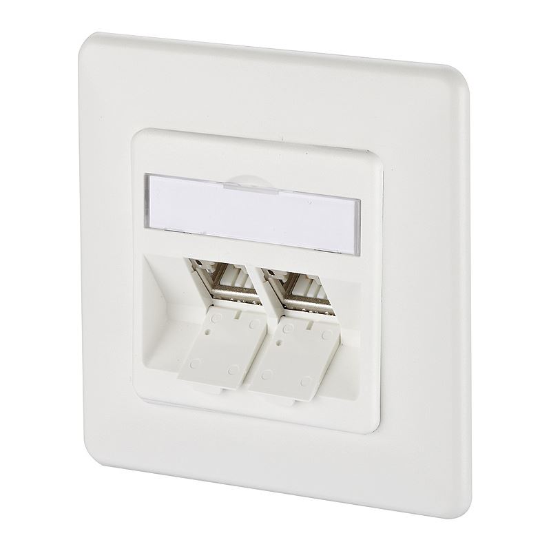 Presa A Muro Incasso Metz Connect BTR 130B12D11102-E Cat.6a 1 Porta Bianco Puro RAL9010