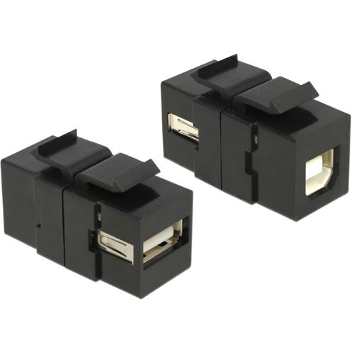 DeLOCK USB 2.0 Kabel, 0,25 M, Stecker/Buchse, 480 Mbps, Schwarz