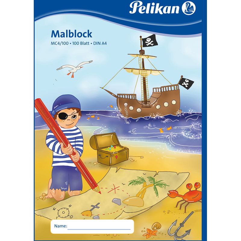 Pelikan Malblock MC 4/100, DIN A4, 70 g/qm, 100 Blatt Arbeitsblock