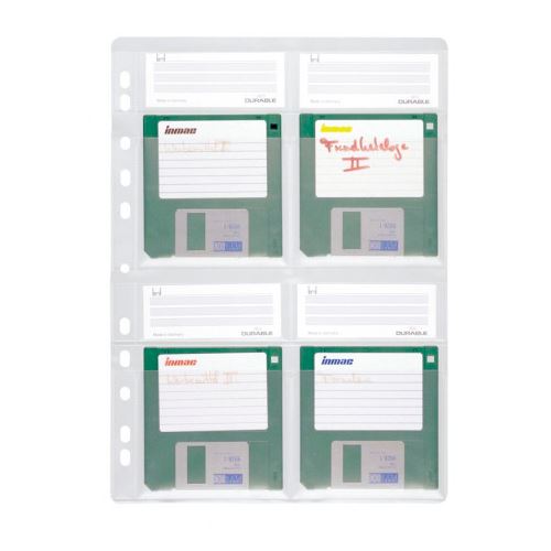 DURABLE Disketten-Hülle, für 4 x 3,5" Disketten, DIN A4