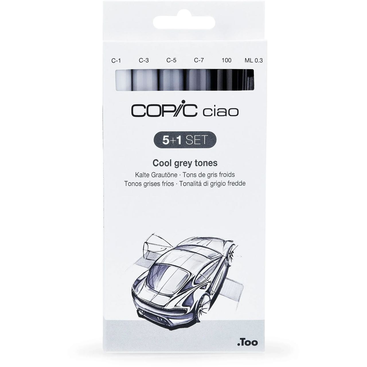 COPIC Hobbymarker ciao 5+1 Set, Grautöne
