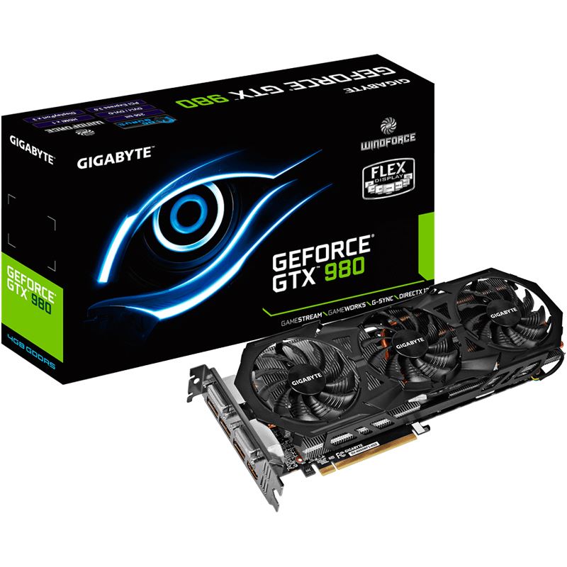 4GB Gigabyte GeForce GTX 980 WindForce 3x Rev 2.0 Aktiv PCIe 3.0 x16 ...
