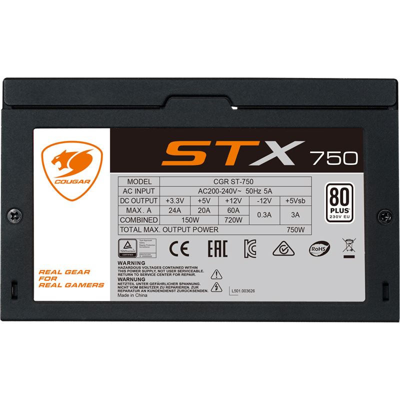 750 Watt Cougar STX 750 Non-Modular - Netzteile ab 700W | Mindfactory.de