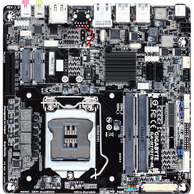 Gigabyte GA-H110TN-M Intel H110 So.1151 Dual Channel DDR4 Mini-ITX ...