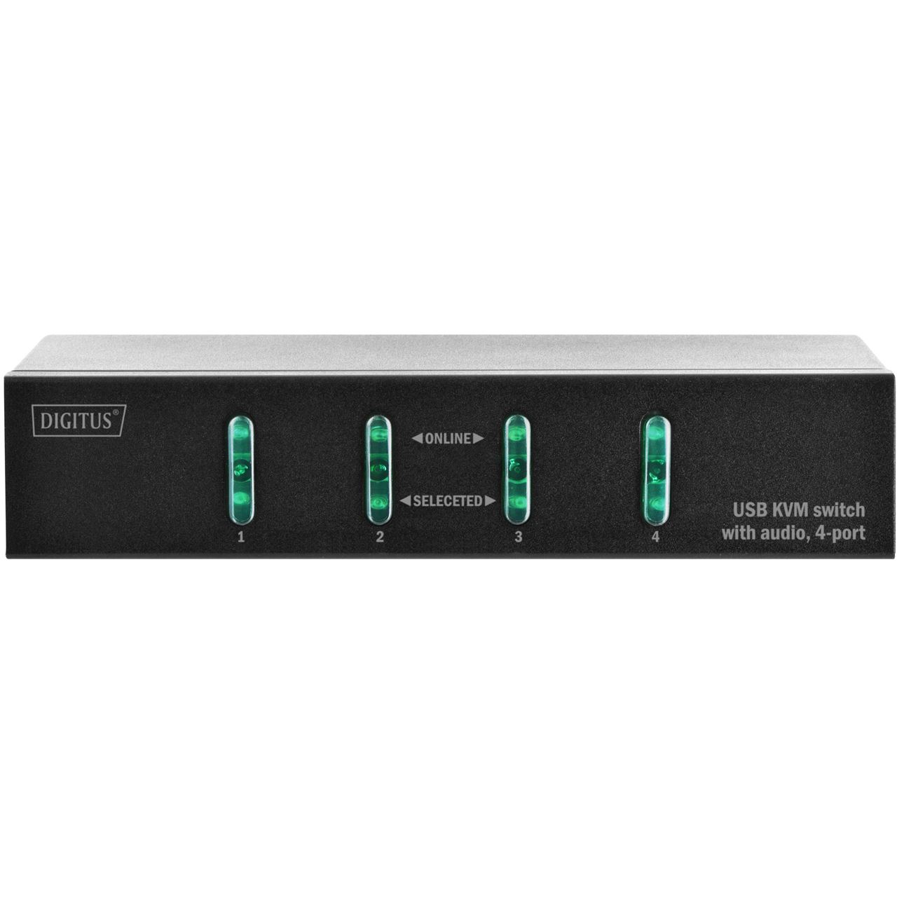 Digitus KVM Switch DIGITUS 1 User > 4 PCs USB Umschalter mit Audio
