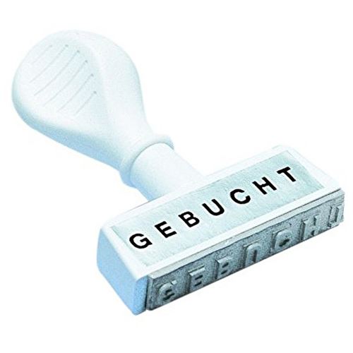 WEDO Textstempel "GEBUCHT", Abdruckbreite: 45 mm