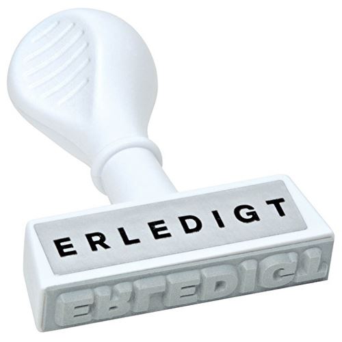WEDO Textstempel "ERLEDIGT", Abdruckbreite: 45 mm