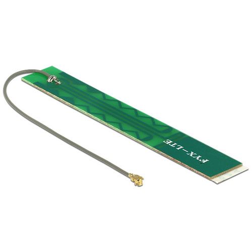 Delock LTE-Antenne Intern – MHF (I-PEX), 3,0 DBi, Omnidirektional, Kabellänge 0,1 M, 50 Ohm, Für Innenbereich
