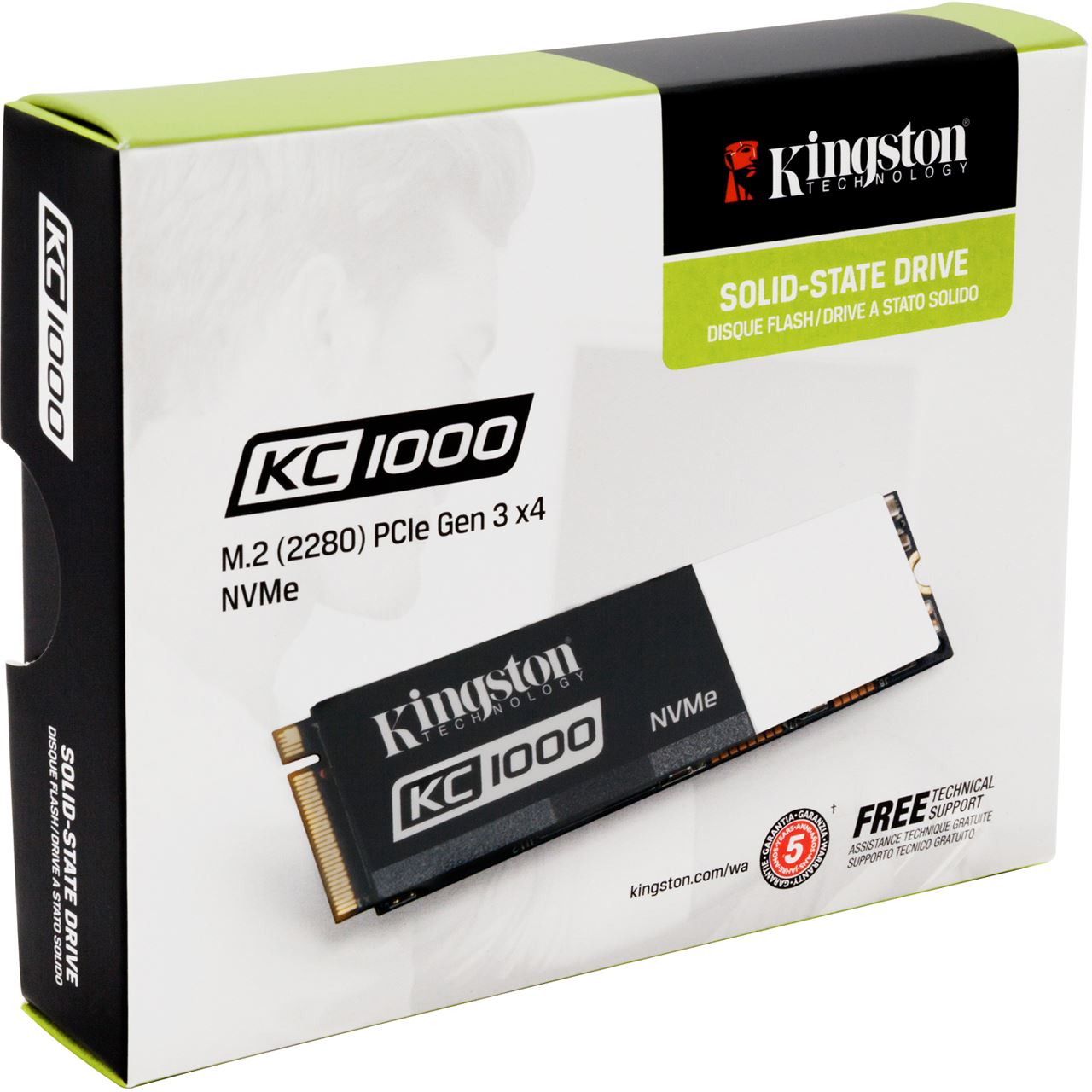 960GB Kingston KC1000 NVMe M.2 2280 PCIe 3.0 x4 32Gb/s MLC NAND ...