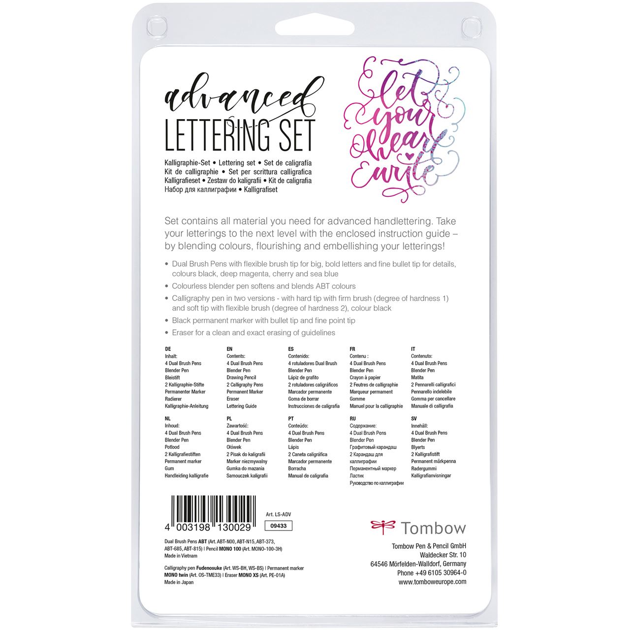 TOMBOW Handlettering Set /"advanced/" 10er Set