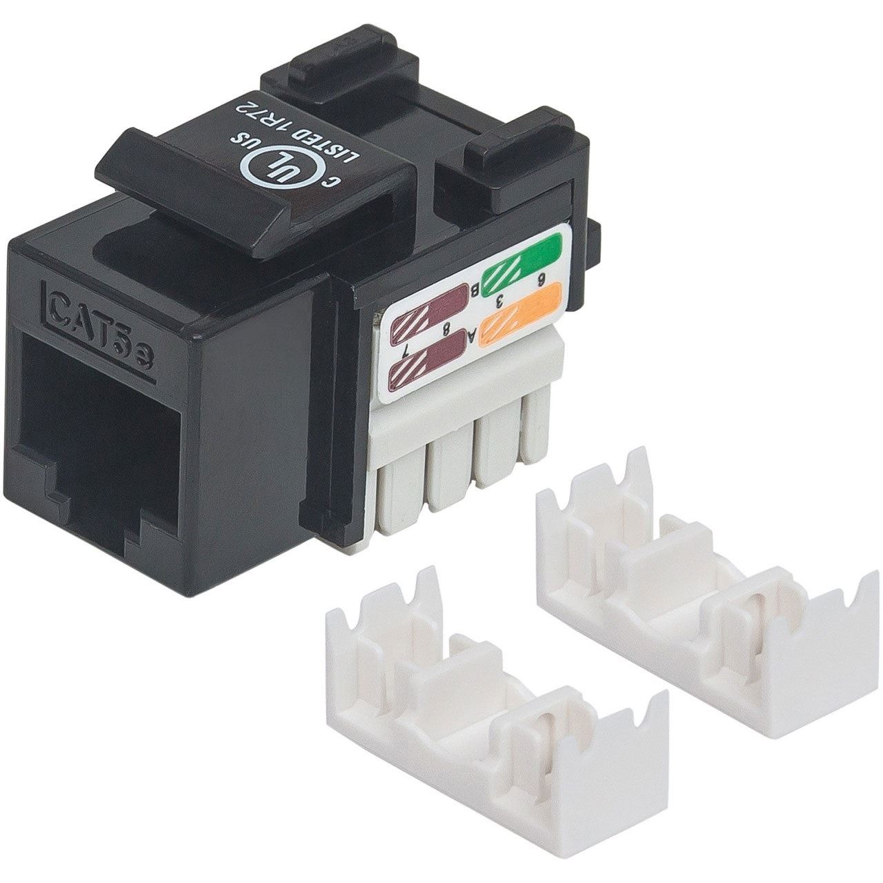 Keystone Jack Cat5e Punchdown UTP schwarz Stecker einzeln