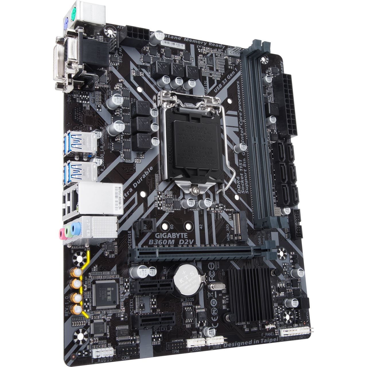 Gigabyte B360M D2V Intel B360 So.1151 Dual Channel DDR4 mATX Retail ...