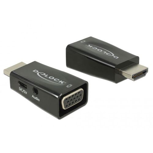 Delock Adapter HDMIA St > VGA Bu mit Audio HDMI Mindfactory.de