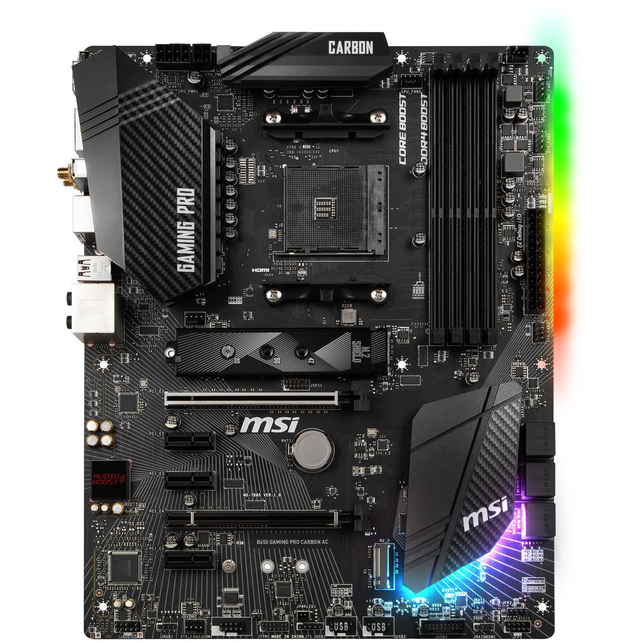 MSI B450 Gaming Pro Carbon AC AMD B450 So AM4 Dual Channel DDR4 ATX 