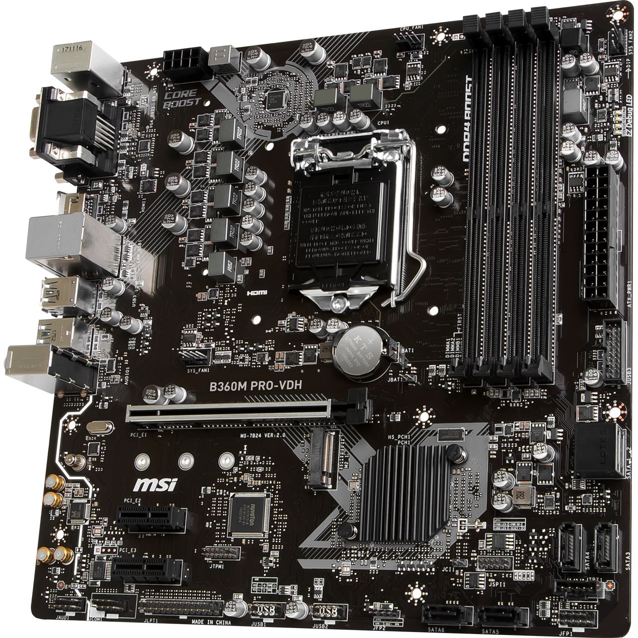 MSI B360M PRO-VDH Intel B360 So.1151 Dual Channel DDR4 mATX, Bulk ...