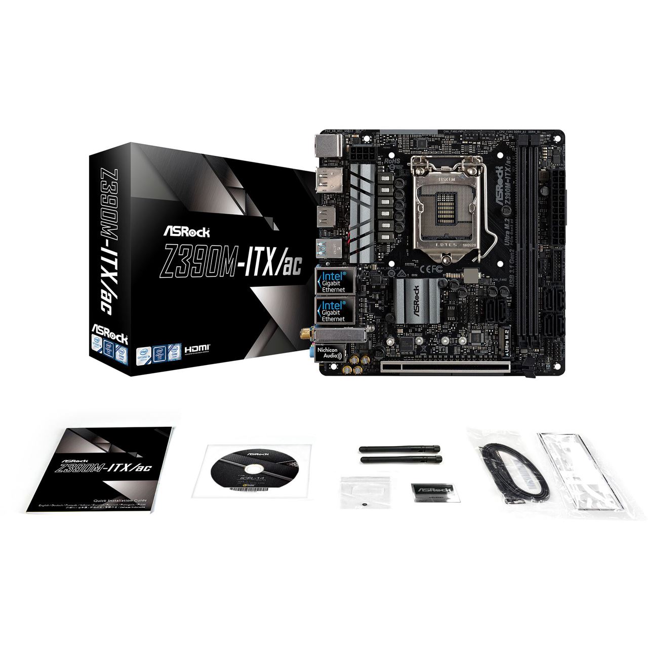 ASRock Z390M-ITX/ac Mini-ITX マザーボード ASRock Z390M-ITX⁄ac Mini ITX
