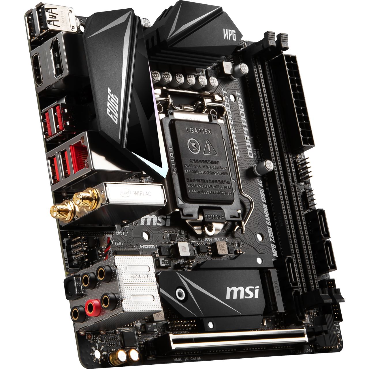 MSI MPG Z390I GAMING EDGE AC Intel Z390 So.1151 Dual Channel DDR Mini