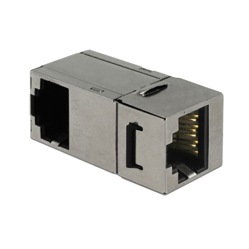 Delock Keystone RJ45 Buchse > Buchse Cat.6 90° Stecker einzeln