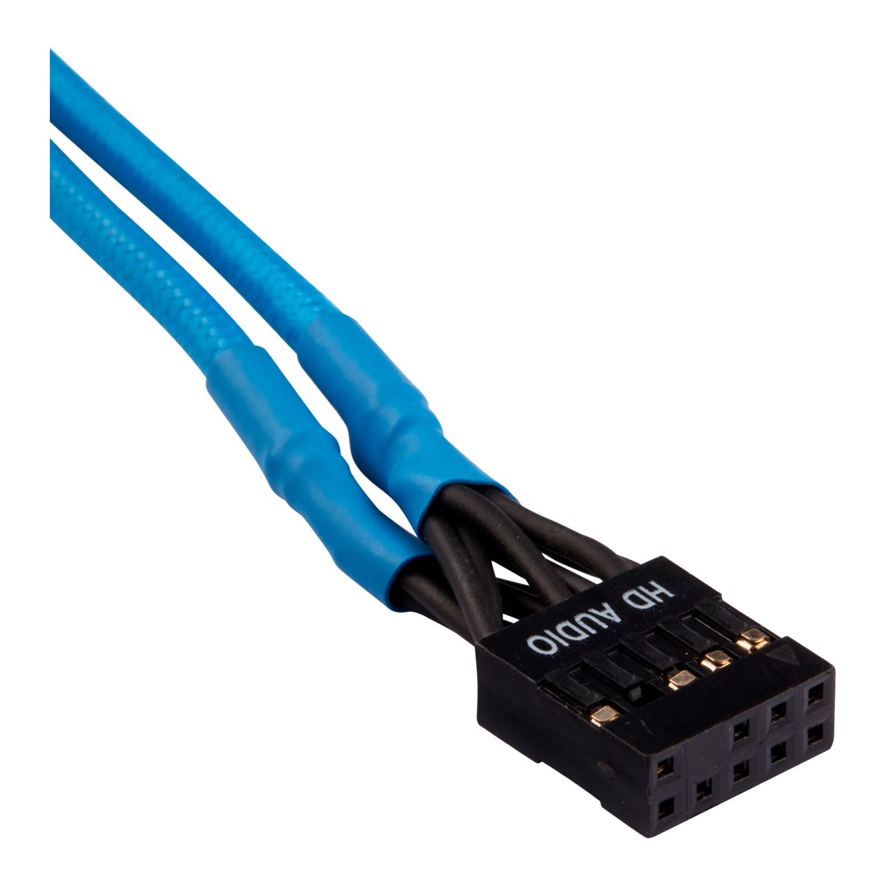 Corsair Premium Sleeved Frontpanel Kabel Verlängerungskit, blau  