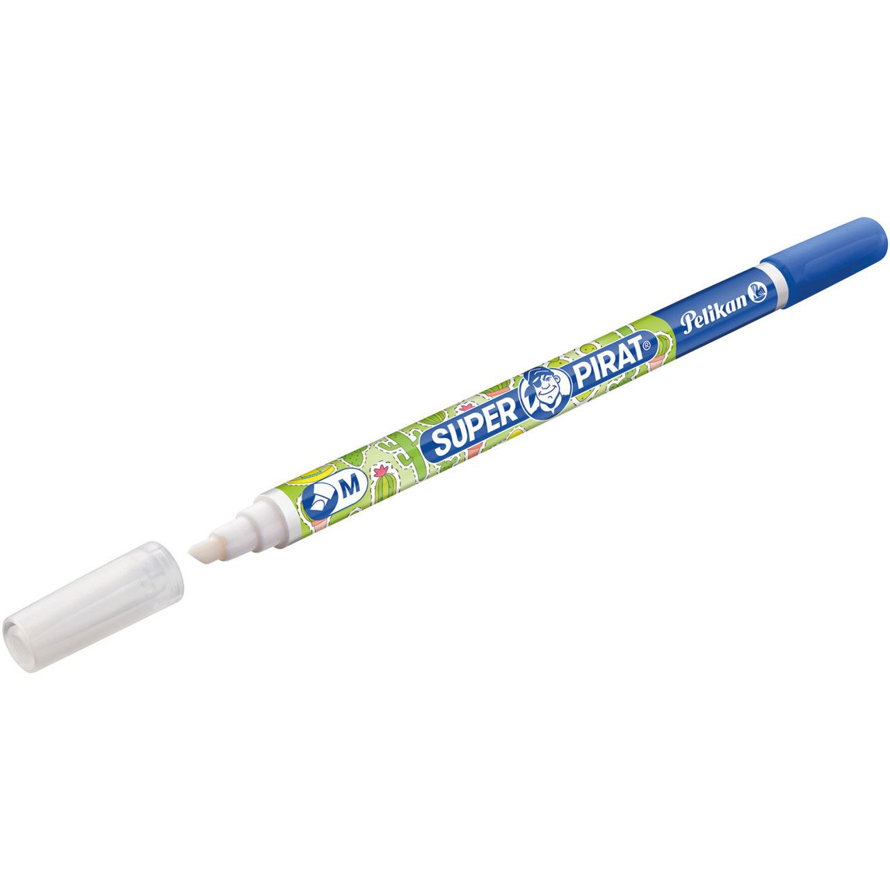 Effaceur Super Pirat Eco Pelikan - 2 Stylos Correcteurs Pour Encre Bleue, Pointe Réécriture Incluse