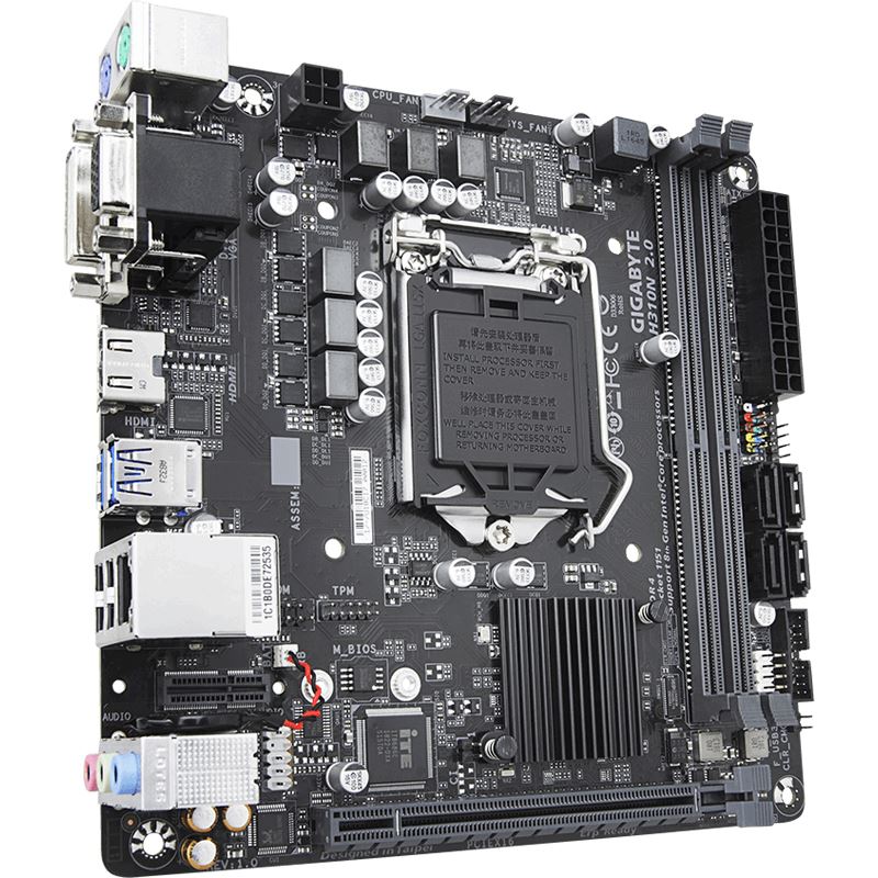 Gigabyte H310N Intel H310 So.1151 Dual Channel DDR4 Mini-ITX Retail ...