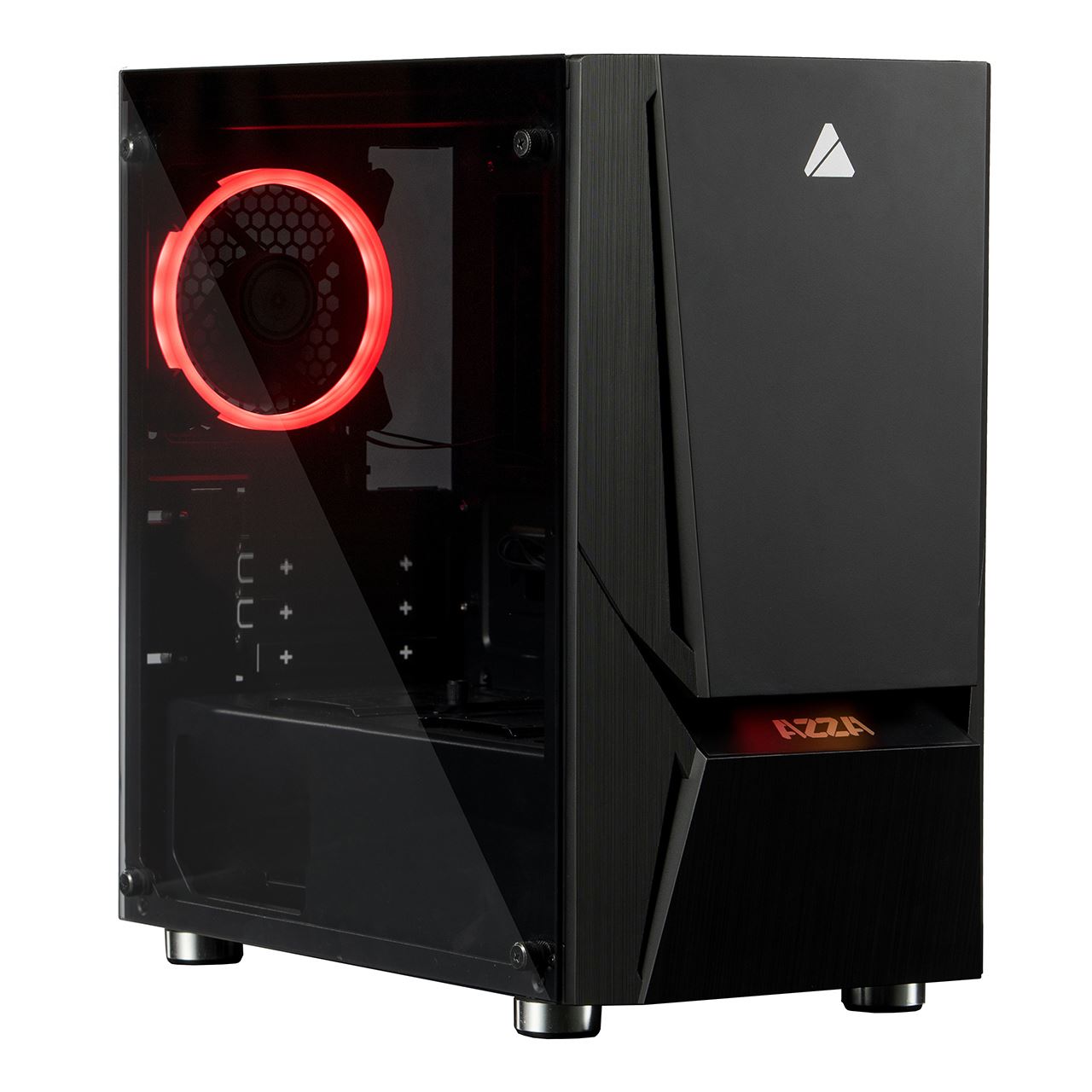 Azza Mini Azza LUMINOUS 110 mit Sichtfenster Mini Tower ohne Netzteil schwarz ...