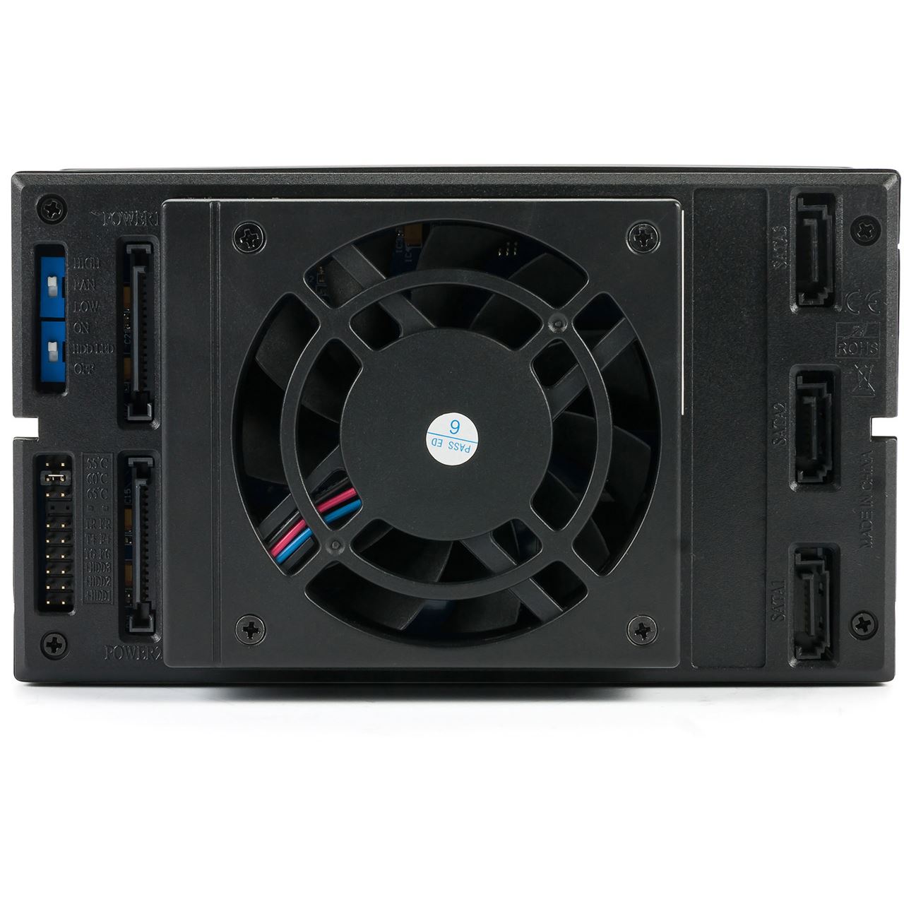 FANTEC 2185 BP-SA2131 SAS I, II SATA I, II, III Rear Tarpaulin For 3 X 3.5 Inch HDD In A 2 X 5.25 Inch Input. With A 70mm Fan On The Back