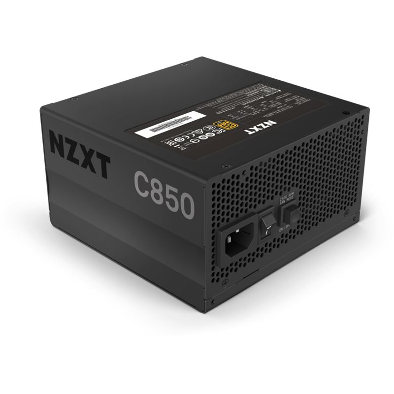 NZXT C850 Alimentatore ATX 850W Modulare – 80+ Gold, Ventola Fluido Dinamico, Zero RPM, Cavi Rivestiti Per Gaming PC