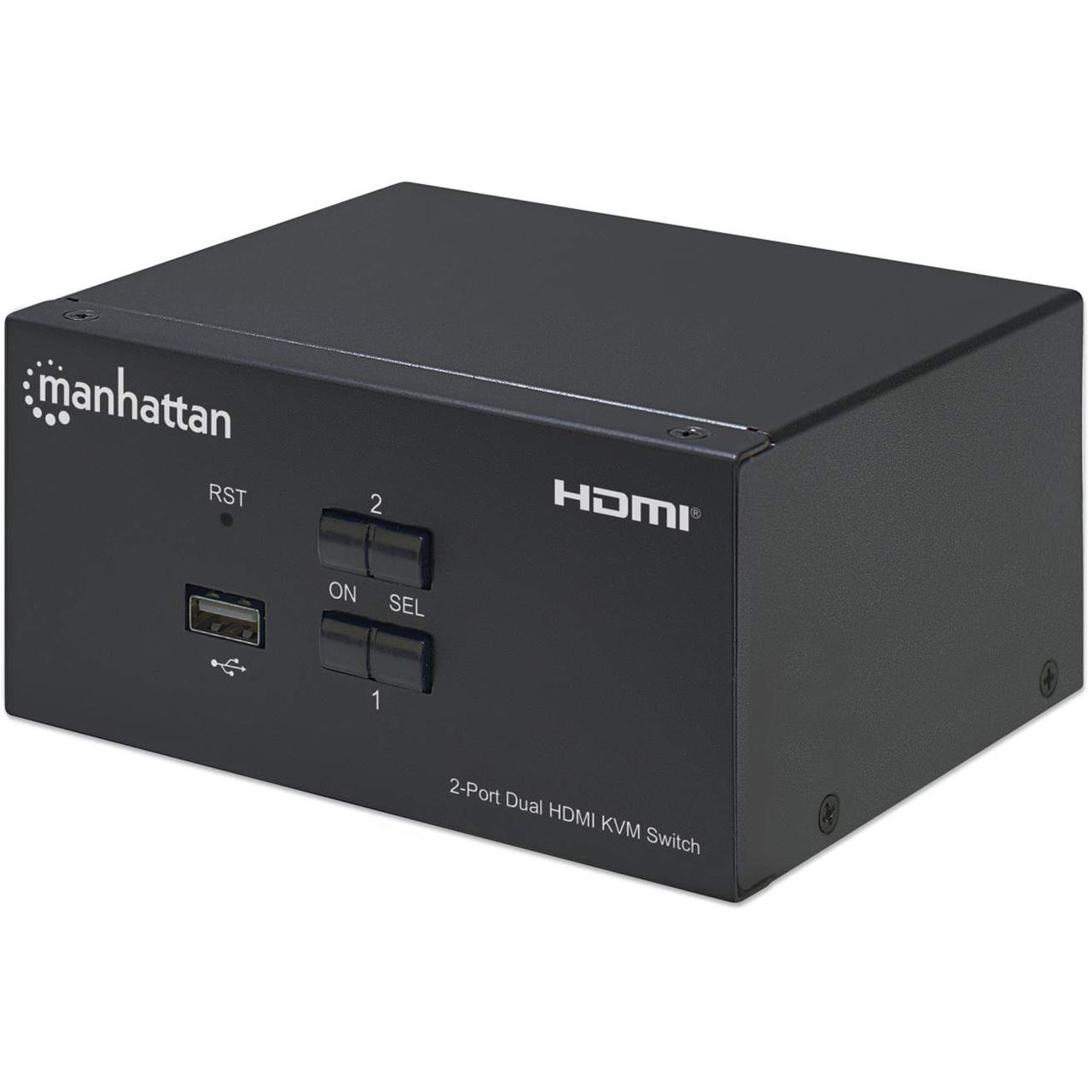 Manhattan KVM Switch 2Port DualMonitor HDMI 4K30Hz KVM Geräte