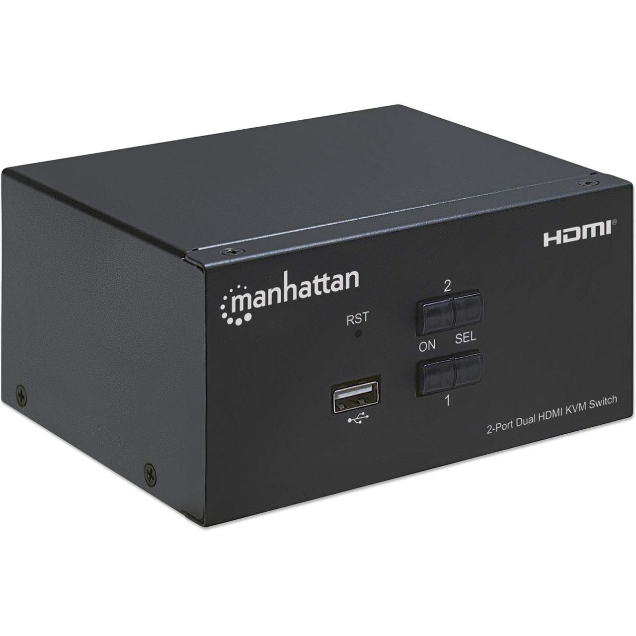 Manhattan KVM Switch 2Port DualMonitor HDMI 4K30Hz KVM Geräte