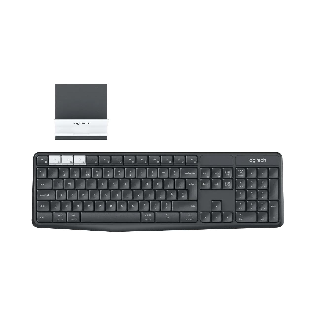 LOGITECH K375s MultiDevice Wireless Keyboard and Stand Combo