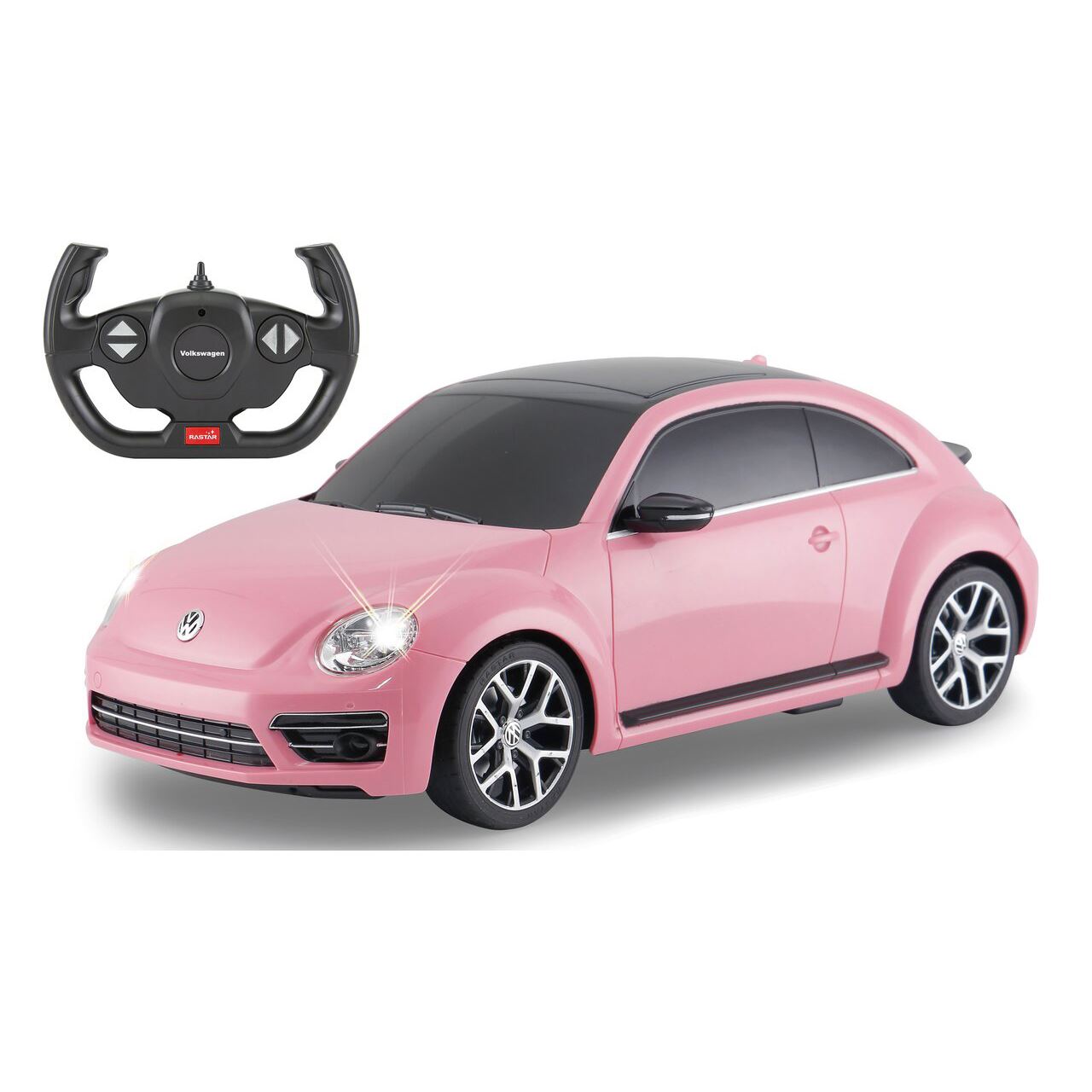 Jamara 405160 - VW Beetle 1:24 Rosa - Con licencia oficial