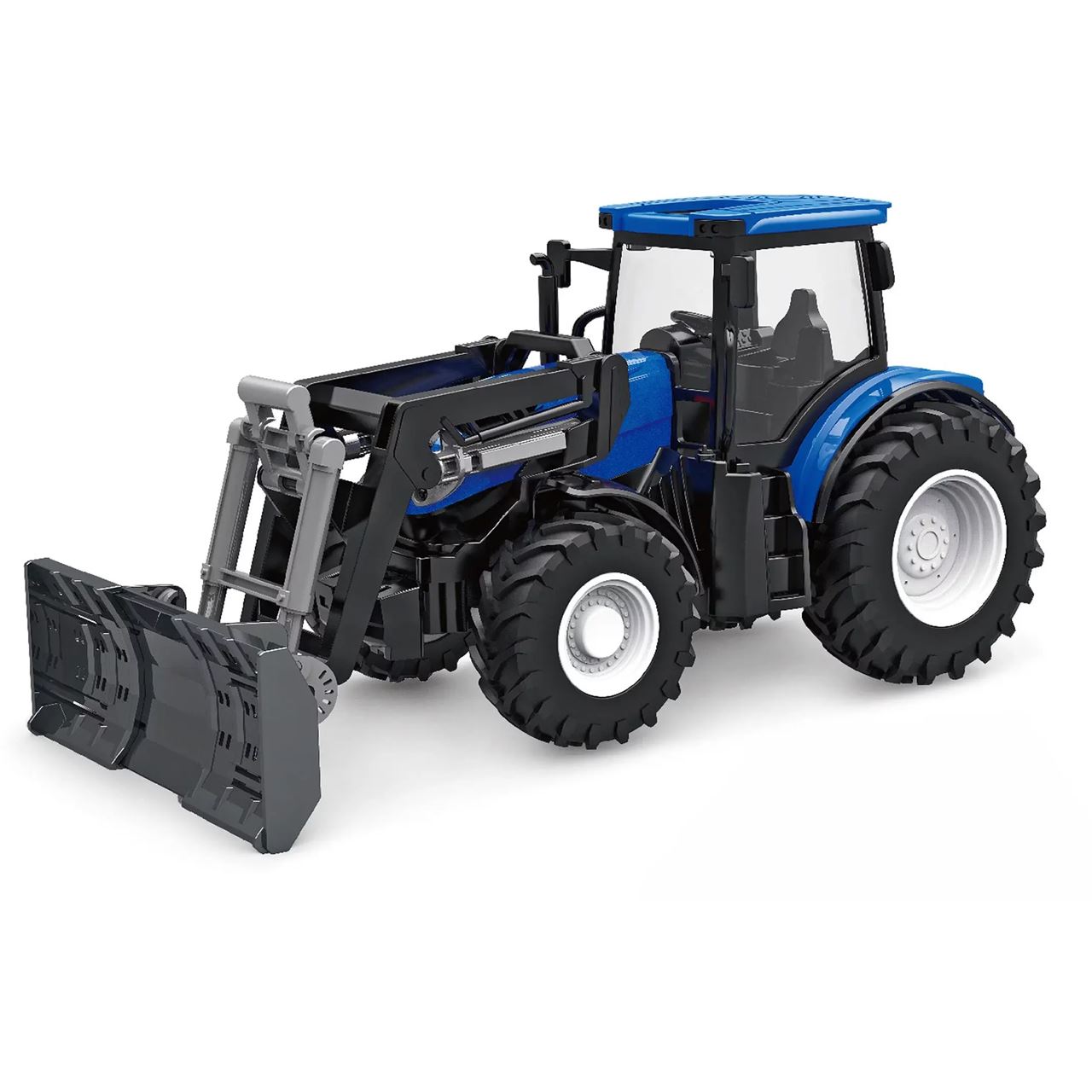 Amewi RC Traktor mit Räum-Schiebeschild LiIon 500mAh blau/6+