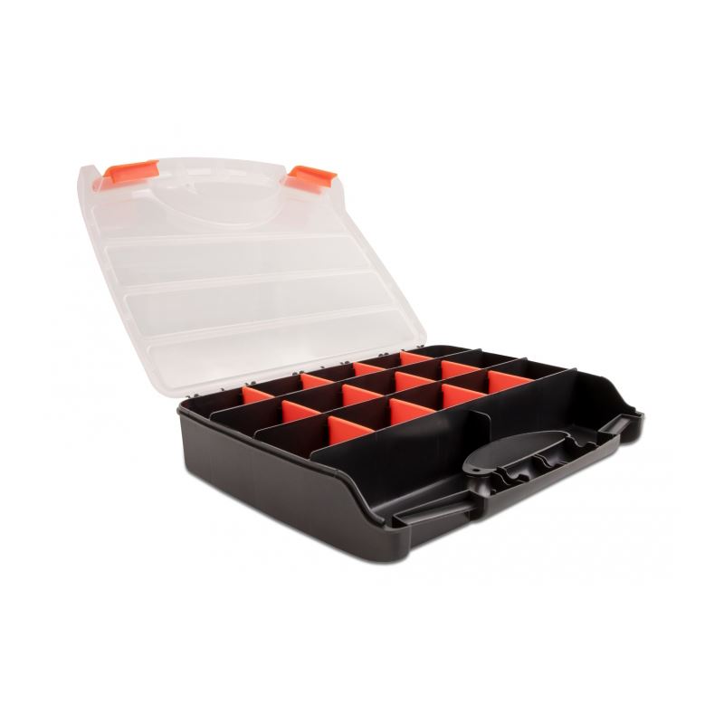 Sortimentsbox Delock Sortimentsbox mit 17 Fächern 320 x 255 x 60 mm orange / schwarz ...