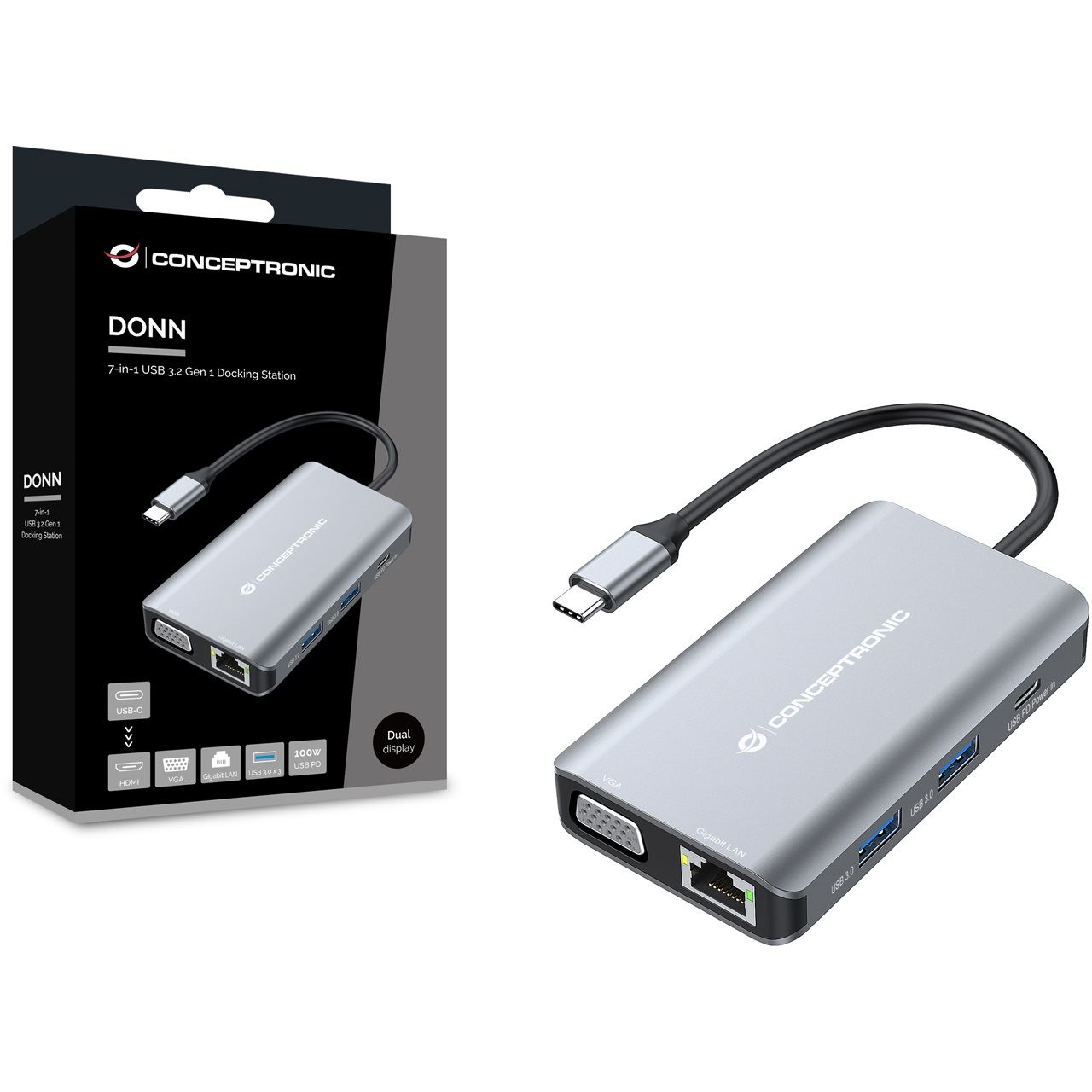 Adaptador Conceptronic Usb-c A Hdmi Y Usb 3.0 Con Ofertas En