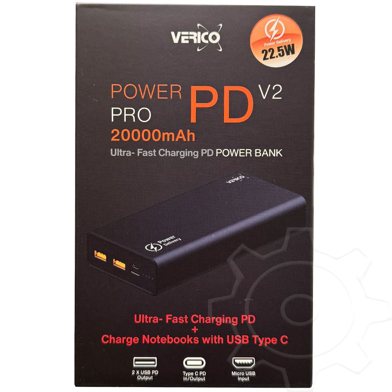 Verico Power Pro Pd 20000mah Powerbank Verico Power Pro PD Powerbank 20.000mAh schwarz - Powerbanks