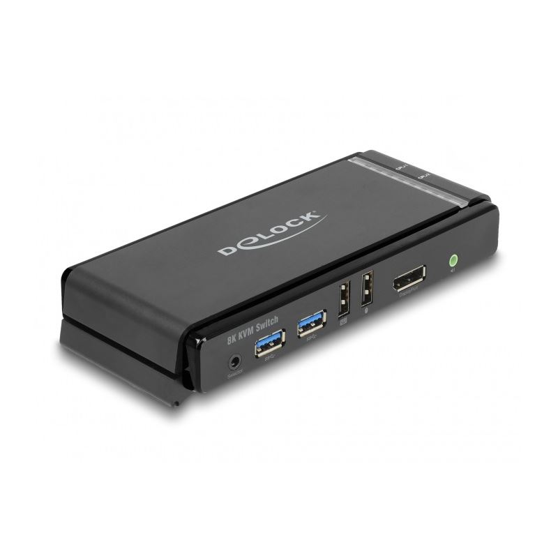 Delock DisplayPort 1.4 KVM Switch 8K 60 Hz mit USB 5 Gbps und Audio
