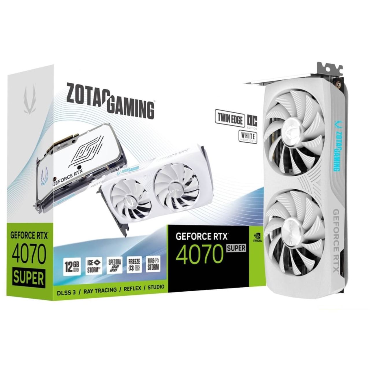 12GB ZOTAC GeForce RTX 4070 SUPER Twin Edge OC White Edition Aktiv