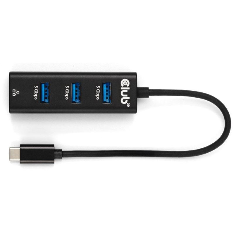 Club 3D USB-Hub USB Typ-C 3.2 > 3x USB Typ A 1Gbps retail
