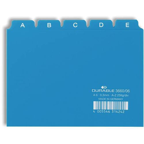 DURABLE Karteikartenregister A-Z blau