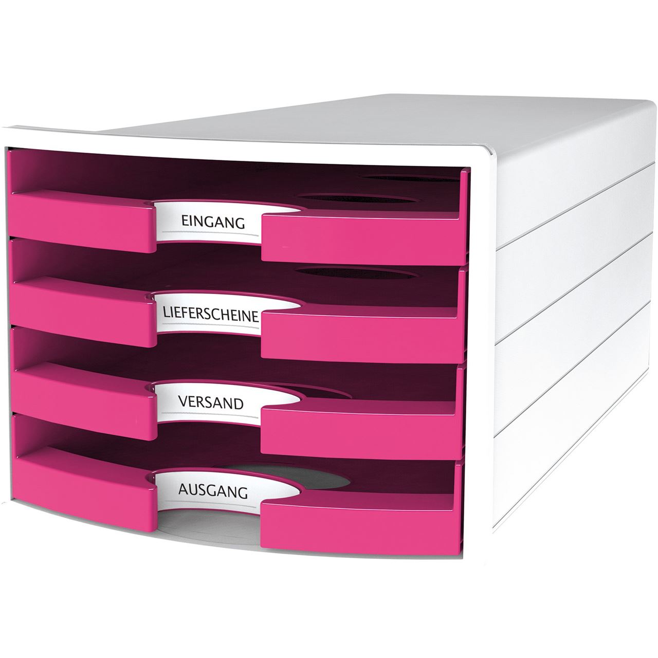 HAN Schubladenbox IMPULS pink 1013-56, DIN C4 mit 4 Schubladen