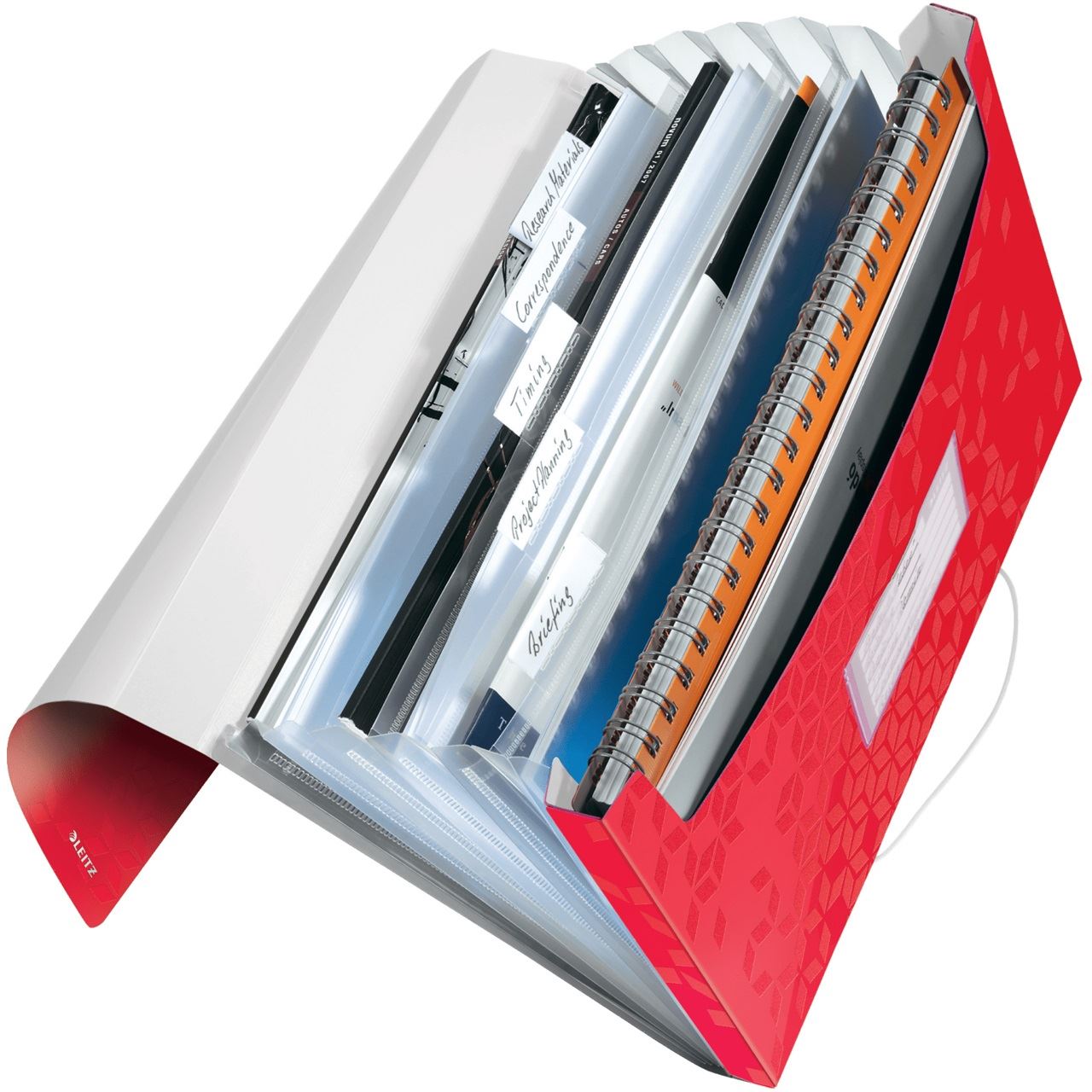 LEITZ Fächermappe WOW 4589 6 Fächer rot