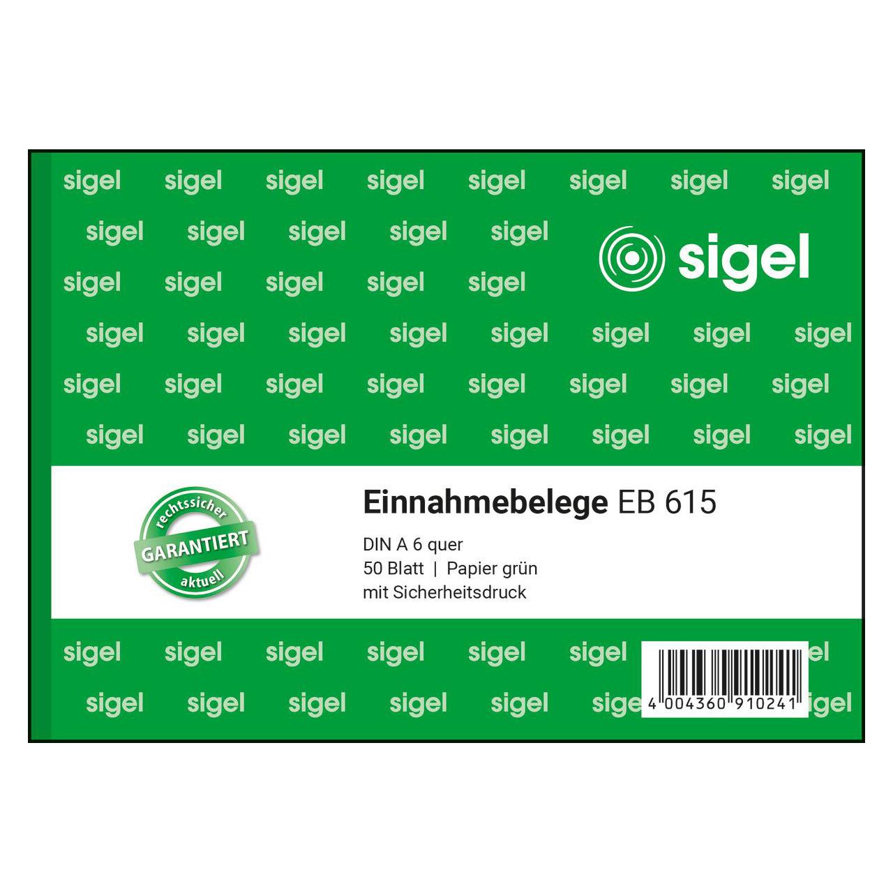 SIGEL Einnahmebeleg Formularbuch EB615