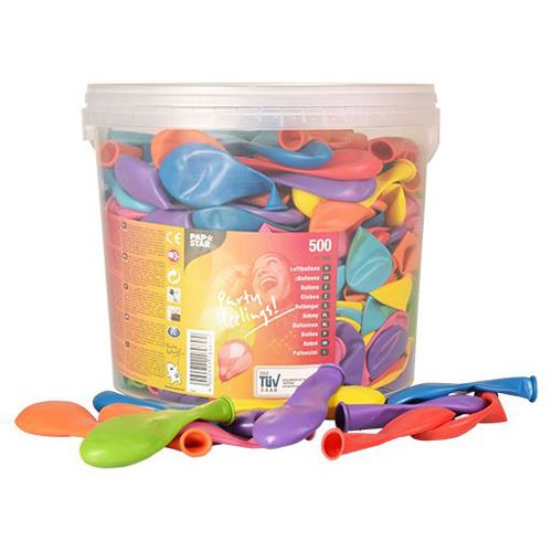 PAPSTAR Luftballons bunt, 500 St.
